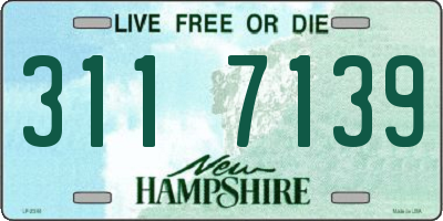 NH license plate 3117139