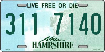 NH license plate 3117140