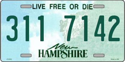 NH license plate 3117142