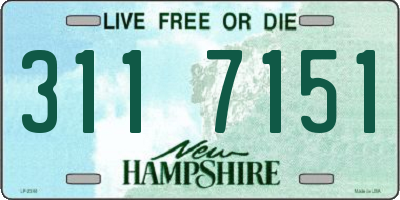 NH license plate 3117151