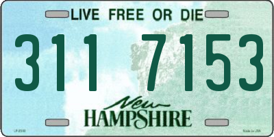 NH license plate 3117153
