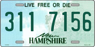 NH license plate 3117156