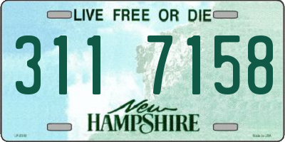 NH license plate 3117158