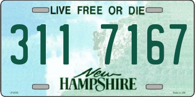 NH license plate 3117167