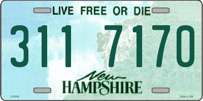 NH license plate 3117170