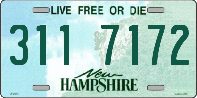 NH license plate 3117172