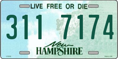 NH license plate 3117174