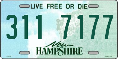 NH license plate 3117177