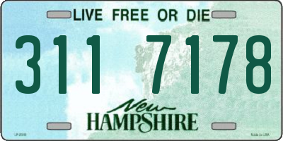 NH license plate 3117178