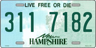 NH license plate 3117182