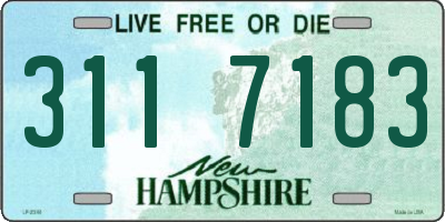 NH license plate 3117183