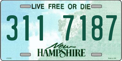 NH license plate 3117187