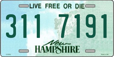 NH license plate 3117191