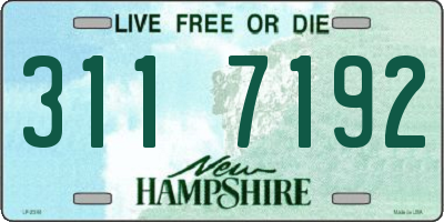 NH license plate 3117192