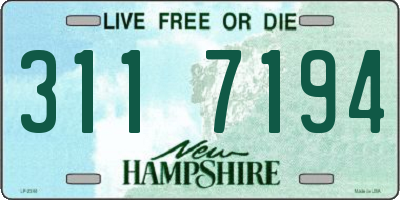 NH license plate 3117194