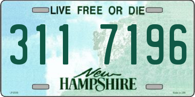 NH license plate 3117196