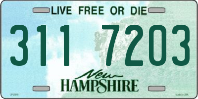 NH license plate 3117203