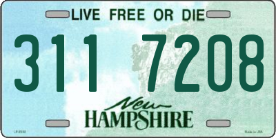 NH license plate 3117208