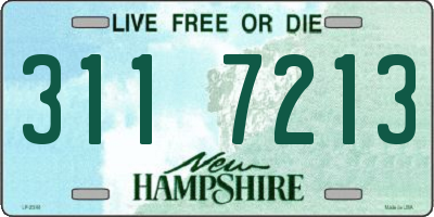 NH license plate 3117213