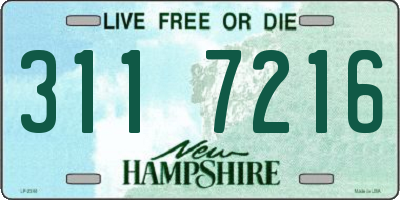 NH license plate 3117216