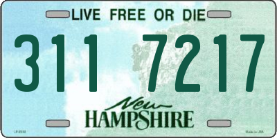 NH license plate 3117217