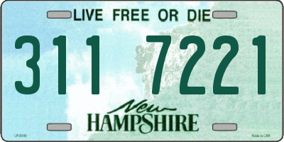NH license plate 3117221