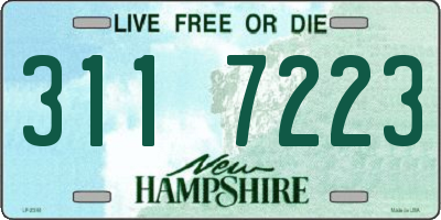 NH license plate 3117223