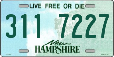 NH license plate 3117227
