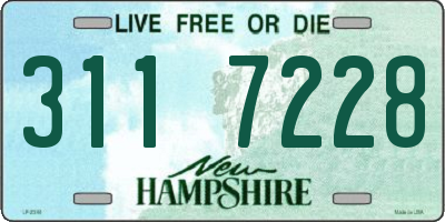NH license plate 3117228