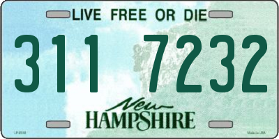 NH license plate 3117232