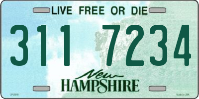 NH license plate 3117234