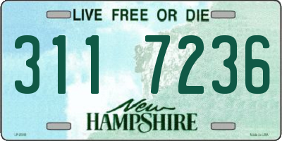 NH license plate 3117236