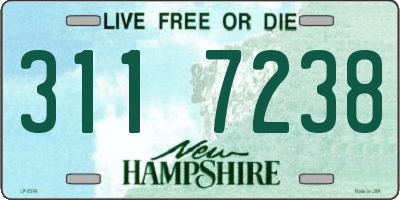 NH license plate 3117238