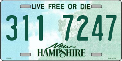 NH license plate 3117247