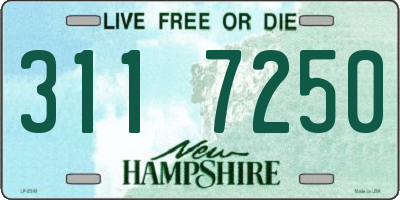 NH license plate 3117250