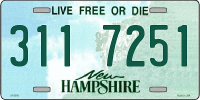 NH license plate 3117251