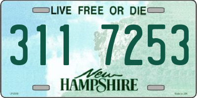 NH license plate 3117253