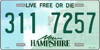 NH license plate 3117257