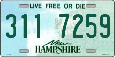 NH license plate 3117259