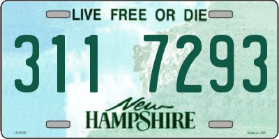 NH license plate 3117293