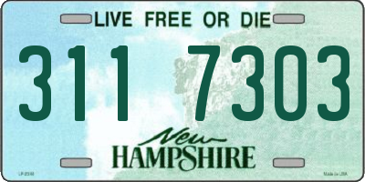 NH license plate 3117303