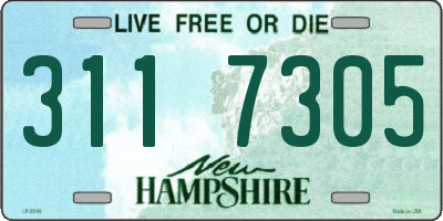 NH license plate 3117305