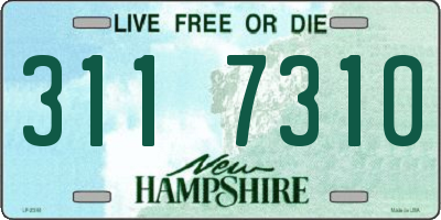 NH license plate 3117310