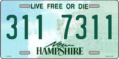 NH license plate 3117311