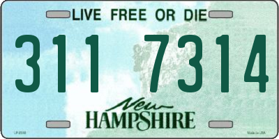 NH license plate 3117314