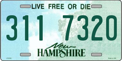 NH license plate 3117320