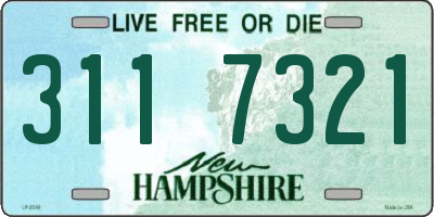 NH license plate 3117321