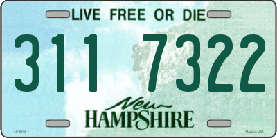 NH license plate 3117322