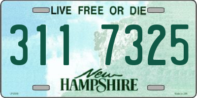 NH license plate 3117325