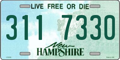 NH license plate 3117330